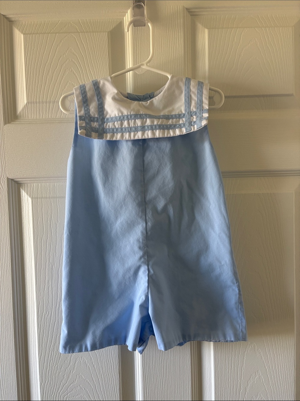 Beaufort Bonnet Light Blue Sailor-Style Romper